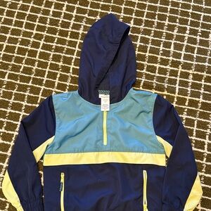 Tommy Bahama Kids Navy and Yellow Hooded Pullover Jacket (5/6)